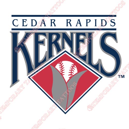 Cedar Rapids Kernels Customize Temporary Tattoos Stickers NO.8085